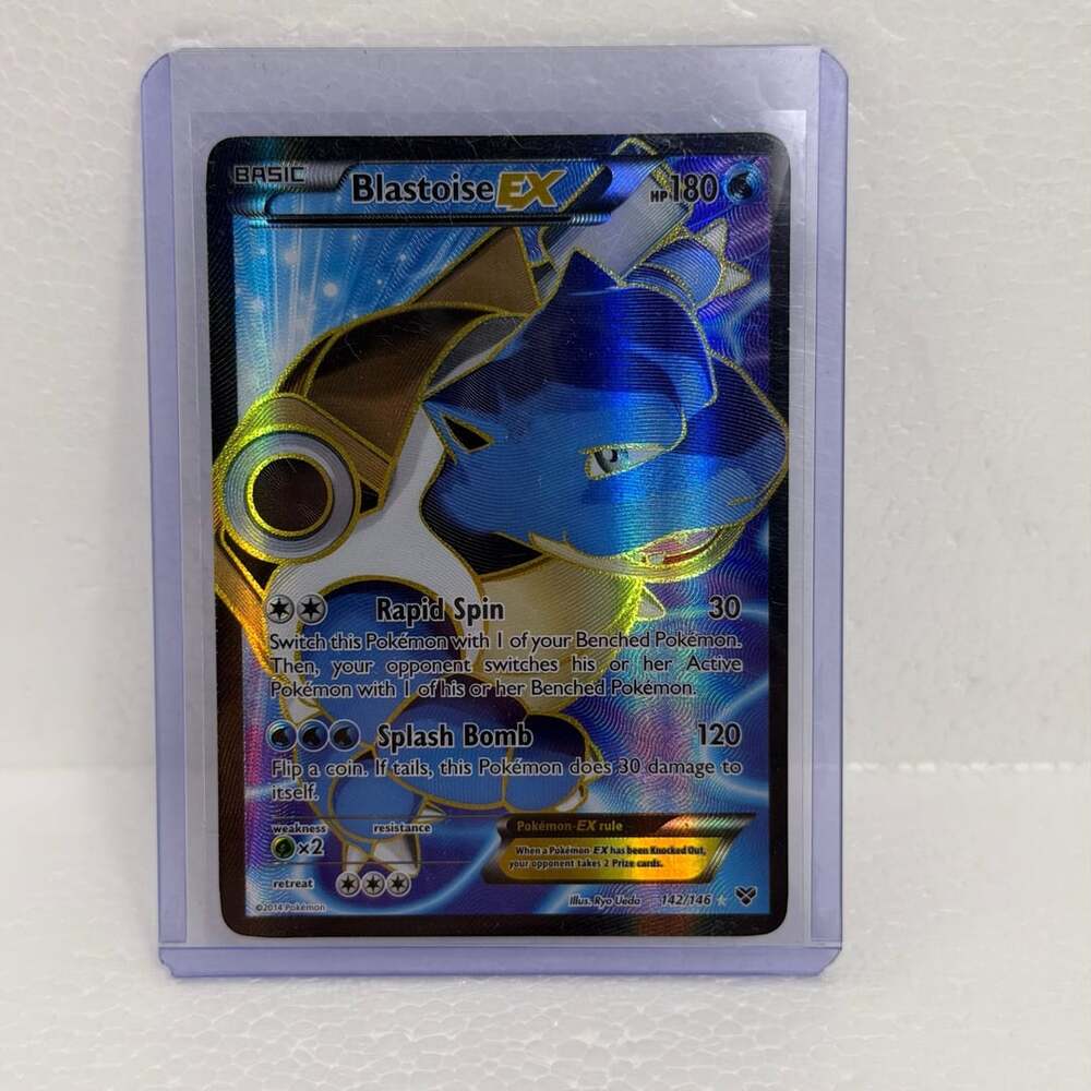 Pokemon Blastoise EX Full Art 142/146 XY Base Set Ultra Rare